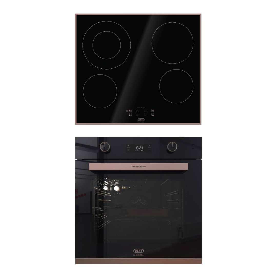 Defy DCB115 Rose Gold Combo Oven and Hob Set